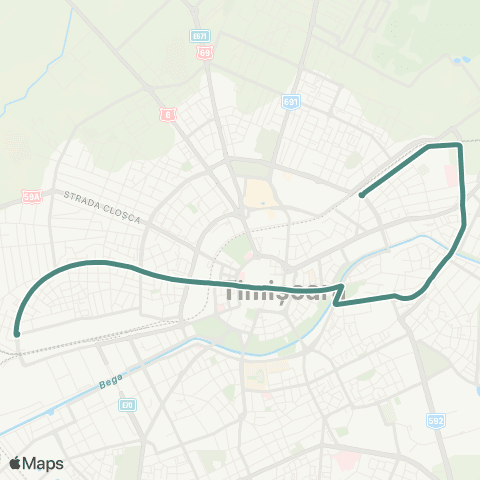 Transport Public Timișoara Ronaț - Gara de Est map