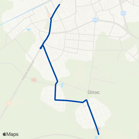 Transport Public Timișoara Timișoara - Giroc map
