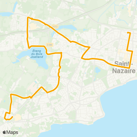 Ycéo Mobilité St-NAZAIRE Océanis 1 - St-NAZAIRE Gare map