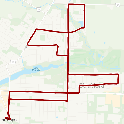 Stratford Transit Devon map