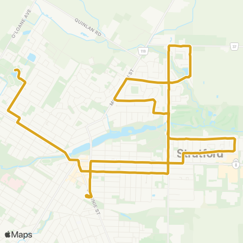 Stratford Transit East End / Devon map