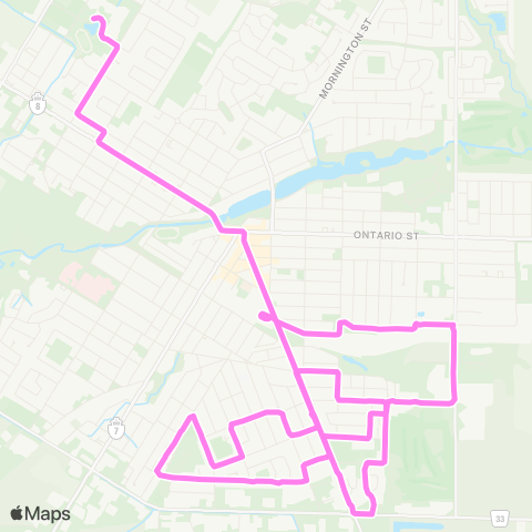 Stratford Transit Queensland / Downie map