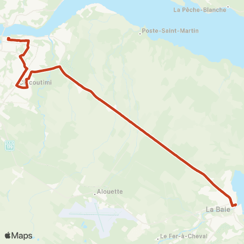 STS Terminus La Baie - Cégep / UQAC / St-J.Baptiste map