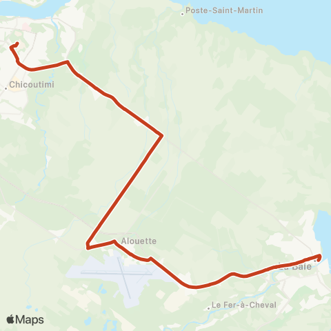 STS Terminus La Baie - Aéroport map