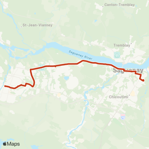STS Terminus Jonquière - Boul. Saguenay map