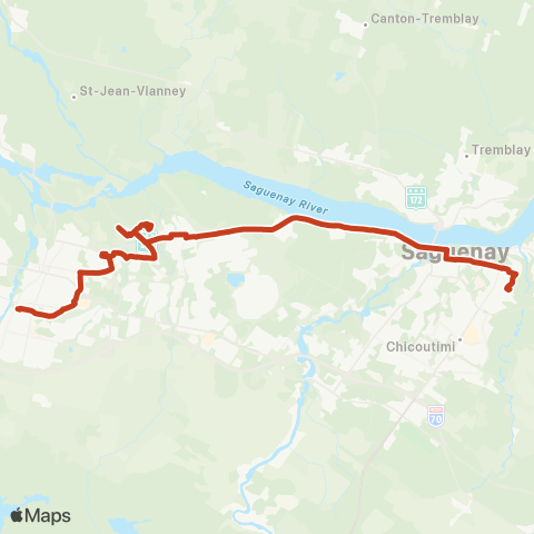 STS Arvida vers Séminaire - Boul. Saguenay map