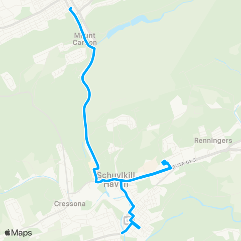 STS - Schuylkill Transportation System Schuylkill Haven map