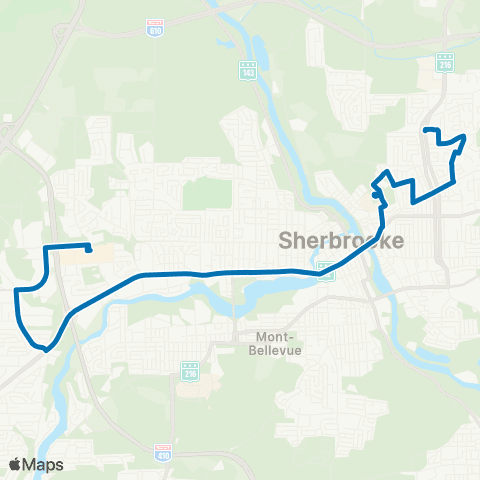 STS Carrefour de l'Estrie ↔︎ 13e Av. - du 24-Juin map