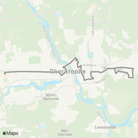 STS Carrefour de l'Estrie ↔︎ Galvin - Allard map