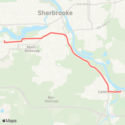 STS Uni Bishop's ↔︎ STS (Roy / Cabana) map