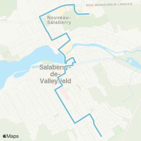 Société de transport de Salaberry-de-Valleyfield (STSV) Ligne 10 map