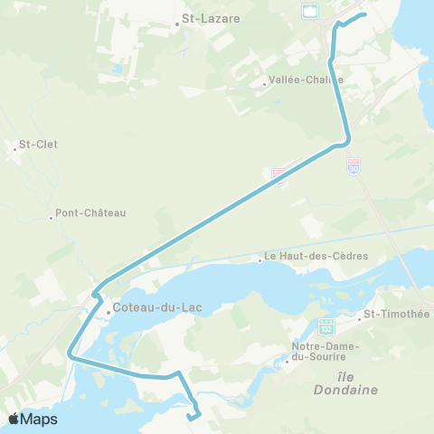 Société de transport de Salaberry-de-Valleyfield (STSV) Ligne 99 map