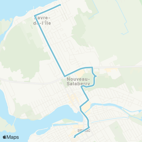 Société de transport de Salaberry-de-Valleyfield (STSV) Grande-Île map