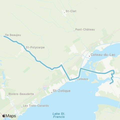 Société de transport de Salaberry-de-Valleyfield (STSV) Saint-Polycarpe map
