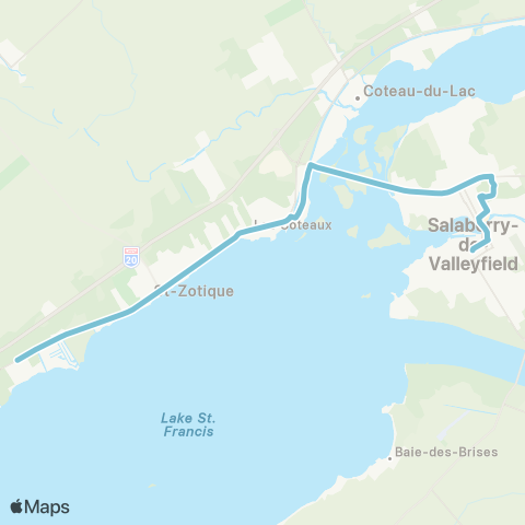 Société de transport de Salaberry-de-Valleyfield (STSV) Saint-Zotique map