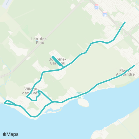 STTR UQTR ↔ Pointe-du-Lac map