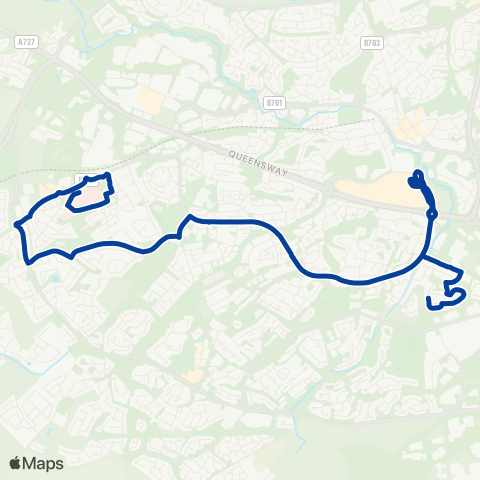 Stuart's Coaches Hospital Main Entrance - Bruce Terrace map