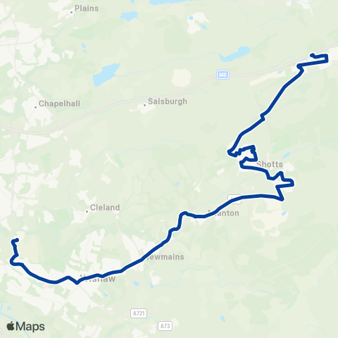 Stuart's Coaches Baton Rd Bus Terminus - Ravenscraig Sports Ctr map