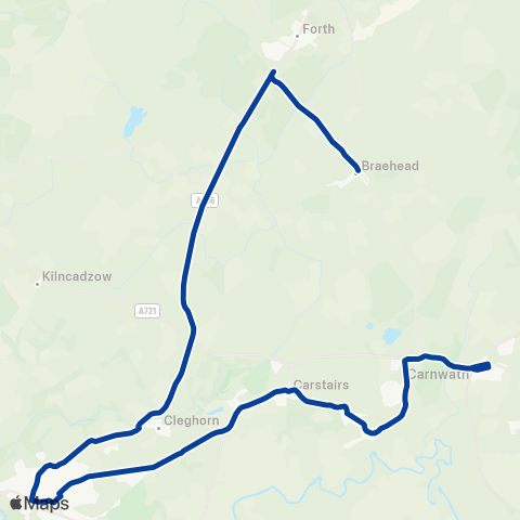Stuart's Coaches Main Street - Biggar Road map
