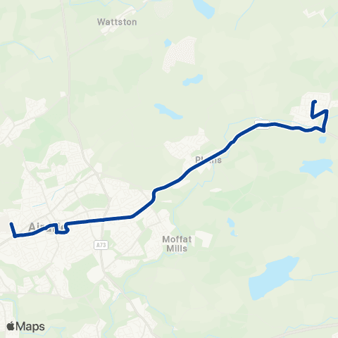 Stuart's Coaches Monklands General Hospital - Craigsmile map