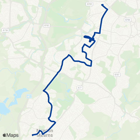 Stuart's Coaches Quentin Street - Bemersyde Avenue map
