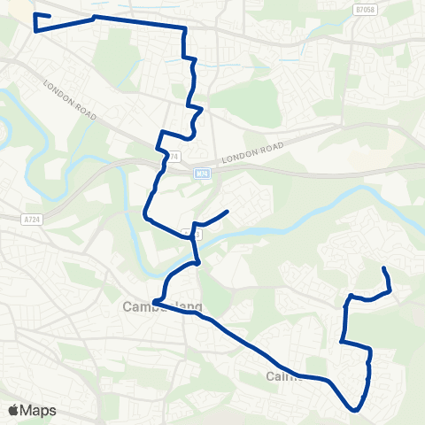 Stuart's Coaches Red Deer Road - Nisbet St map