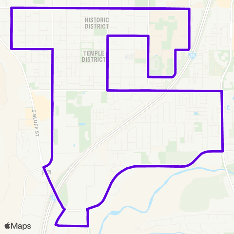 SunTran Route 2 Riverside map