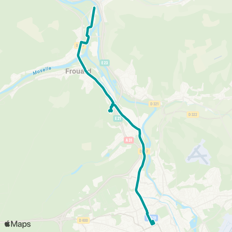 Réseau Sub Parc Eiffel <> Nancy Gare map