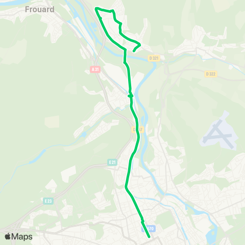 Réseau Sub Bouxieres <> Nancy Carnot map