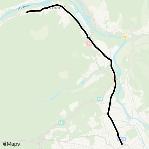 Réseau Sub Frouard le Nid <> Nancy Carnot map