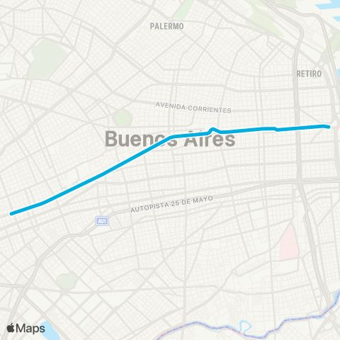 Metrovías Plaza de Mayo - San Pedrito map