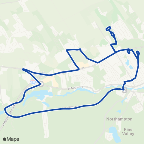 Suffolk County Transit 80 Riverhead Circulator map