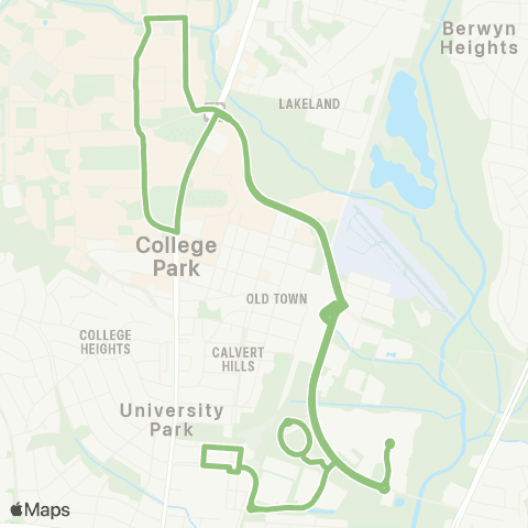 Shuttle-UM College Park Metro Station map