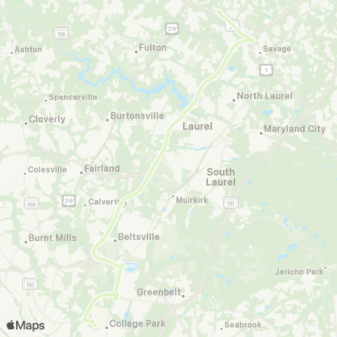 Shuttle-UM Columbia Park & Ride map