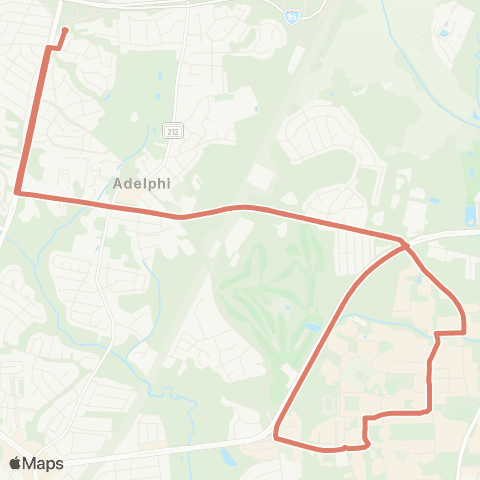 Shuttle-UM Adelphi map