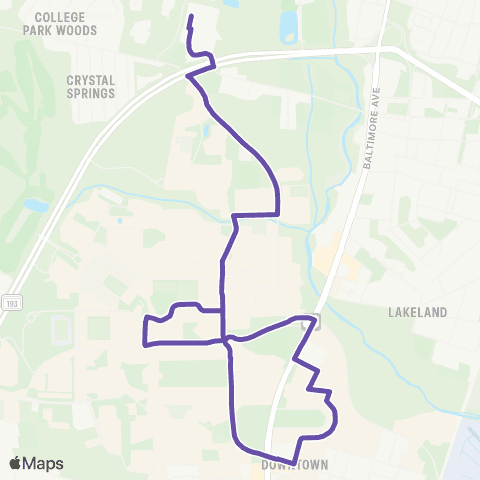 Shuttle-UM Purple map