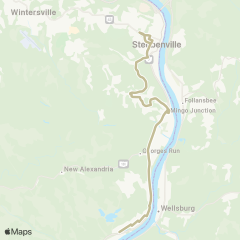 SVRTA Mingo / Rayland - Saturday map