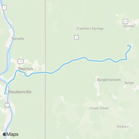 SVRTA Robinson / Weirton map