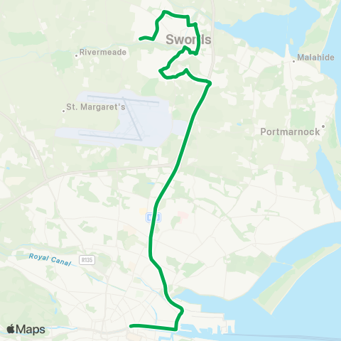 Swords Express Swords - Eden Quay map