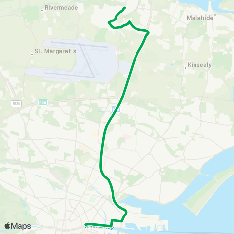 Swords Express Swords - Eden Quay map