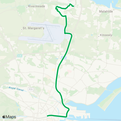 Swords Express Eden Quay - Swords map