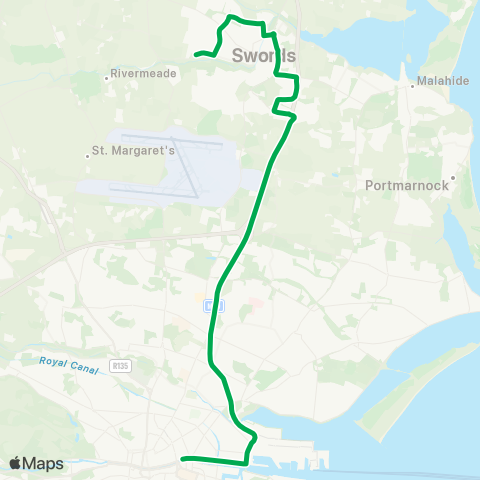 Swords Express Swords - Eden Quay map