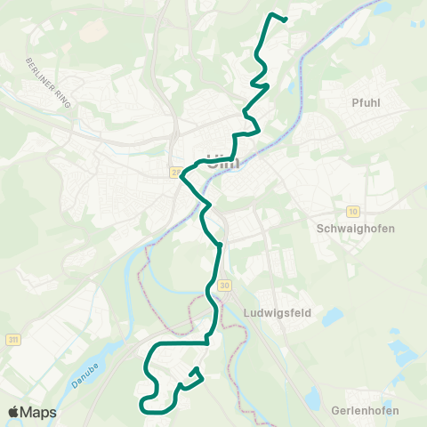 SWU Wiblingen - Böfingen Süd map
