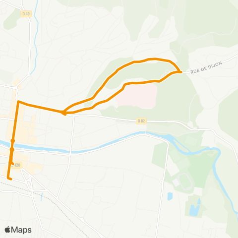 Sylvia Gare SNCF via Hôpital - Dijon map