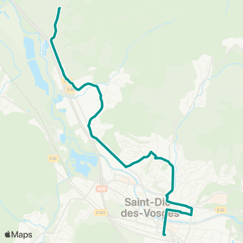 Sylvia - Lignes scolaires Le Villé / Providence map