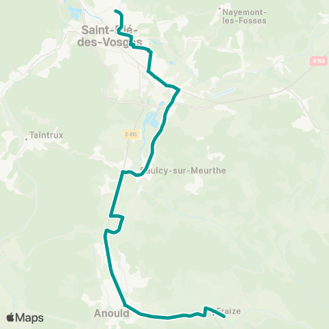 Sylvia - Lignes scolaires Fraize – Saint-Dié map