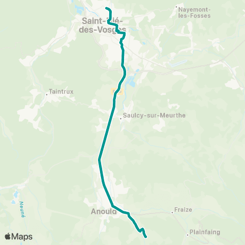 Sylvia - Lignes scolaires Ban-sur-Meurthe – Saint-Dié map