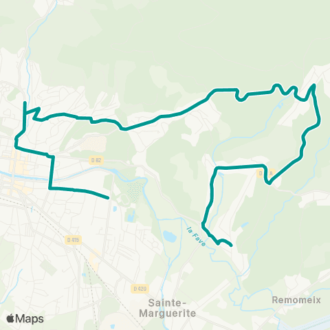 Sylvia - Lignes scolaires Nayemont-les-Fossés – Saint-Dié map