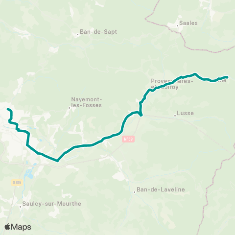 Sylvia - Lignes scolaires Lubine – Saint-Dié map