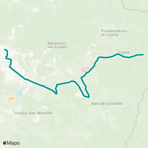 Sylvia - Lignes scolaires Lusse – Saint-Dié map